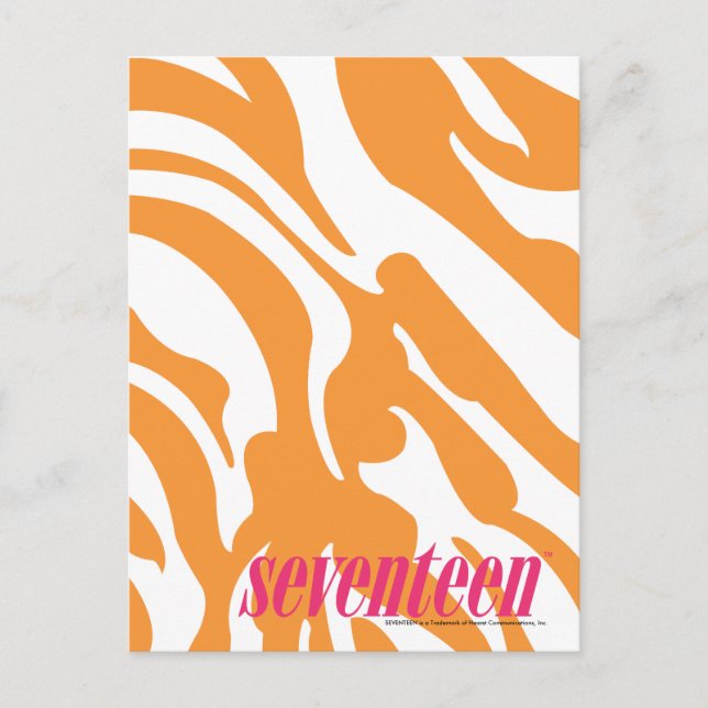 Zebra Orange Postcard (Front)