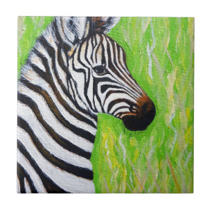 Zebra Painting Tile