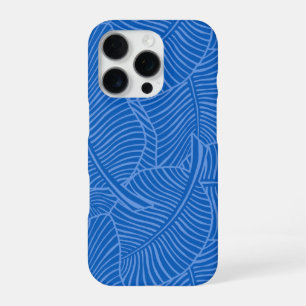 Zebra Palm Hawaiian Tropical Ocean Blue iPhone 16 Pro Case
