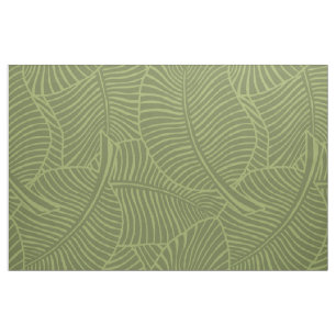 Zebra Palm Hawaiian Tropical Olive green  Fabric