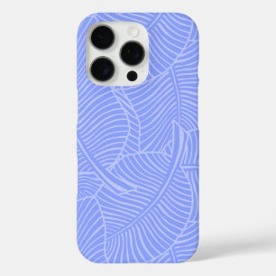 Zebra Palm Hawaiian Tropical Periwinkle iPhone 16 Pro Case