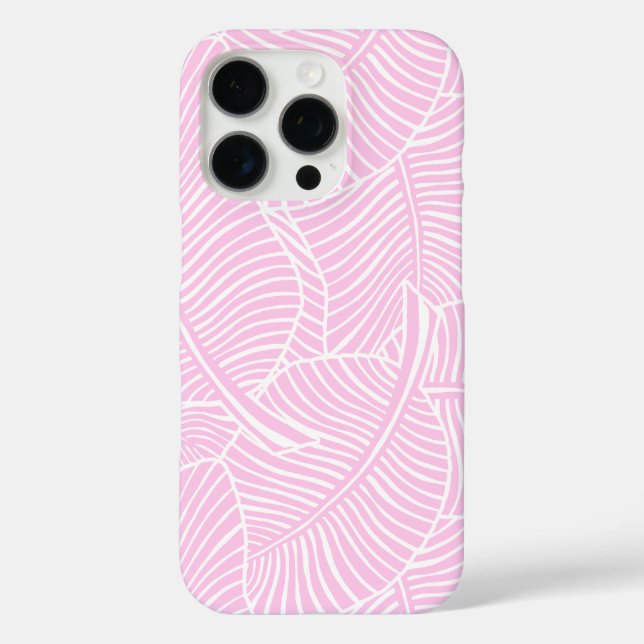 Zebra Palm Hawaiian Tropical Pink Case-Mate iPhone Case (Back)