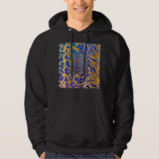 Zebra Panther Cheetah Animal Safari Print Hoodie