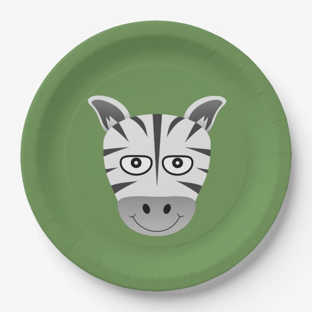 Zebra Paper Plate (Front)