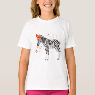 Zebra Partying - Animals Having a Party T-Shirt