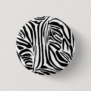 Zebra pattern 1 inch round button