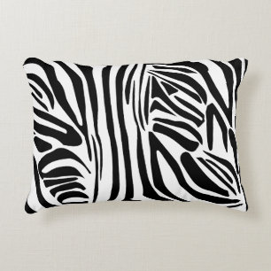 Zebra pattern accent pillow