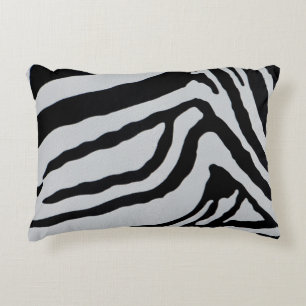 Zebra pattern accent pillow