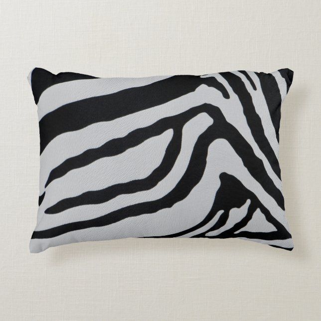 Zebra pattern accent pillow (Front)