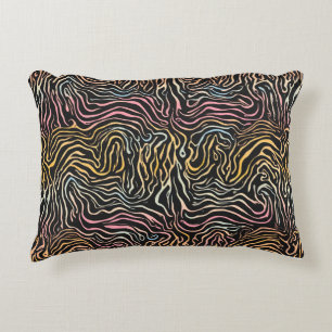 Zebra pattern accent pillow