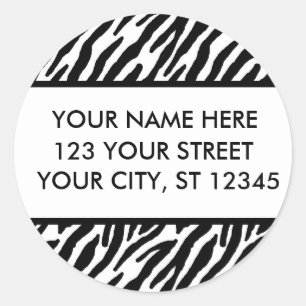 Zebra Pattern Address Labels
