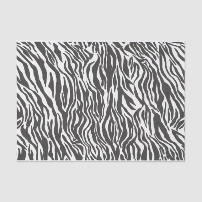 Zebra pattern Animal print Black and white Stripes Tissue Paper (Front)