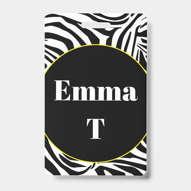 Zebra Pattern Badge (Front)