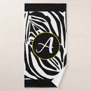 Zebra Pattern Bath Towel