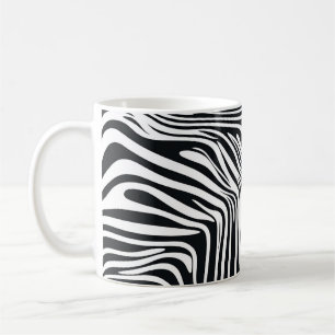 Zebra pattern black and white 🦓 coffee mug
