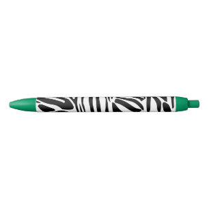 Zebra pattern black ink pen
