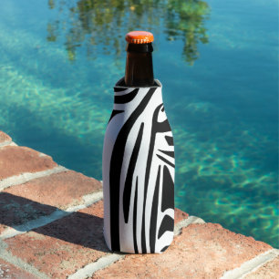 Zebra pattern bottle cooler