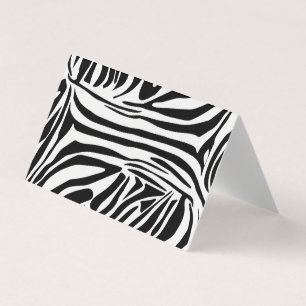 Zebra pattern business card
