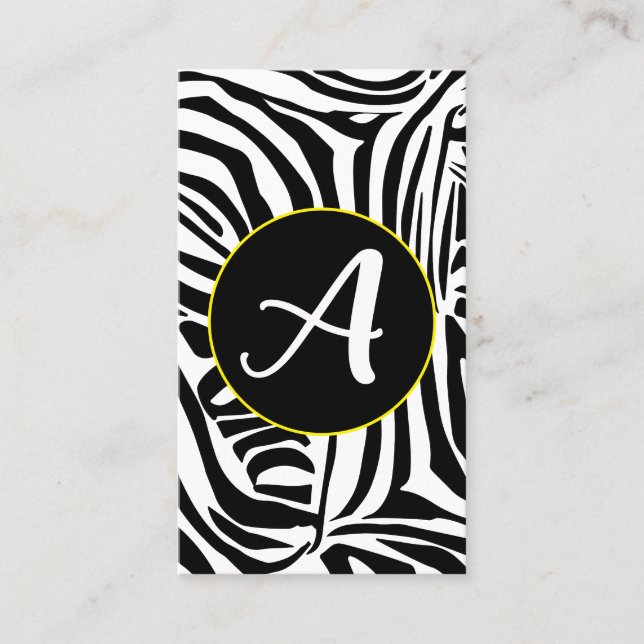 Zebra Pattern Business Card (Front)