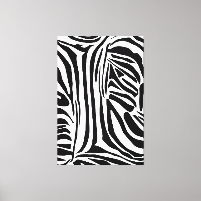 Zebra pattern canvas print (Front)