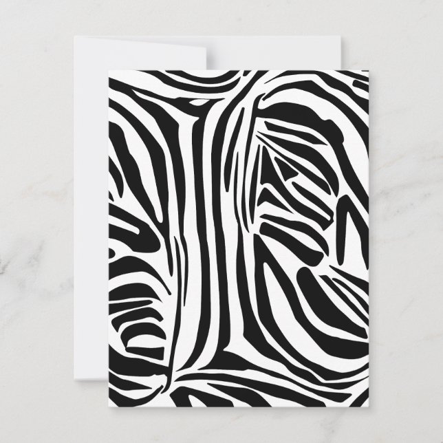 Zebra pattern card (Front)
