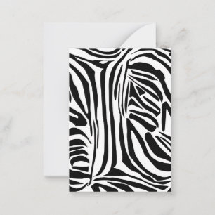 Zebra pattern card