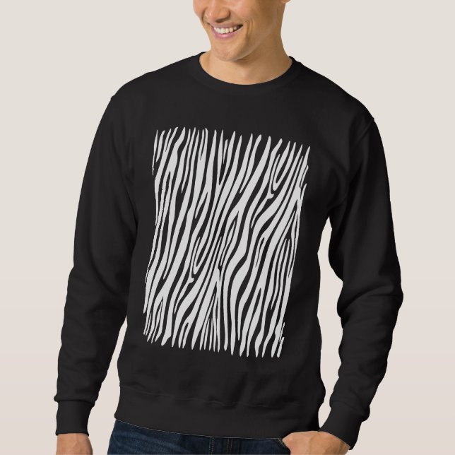 Zebra Pattern Carnival Costume Zebra Stripes Fancy Sweatshirt (Front)