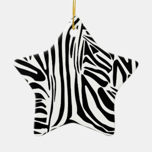 Zebra pattern ceramic ornament