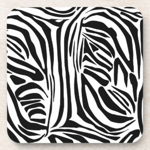 Zebra pattern coaster