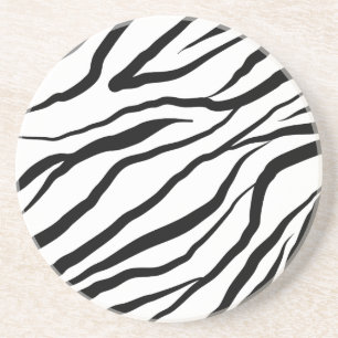 zebra pattern design sandstone coaster