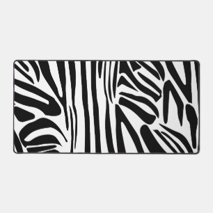 Zebra pattern desk mat