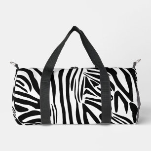 Zebra pattern duffle bag