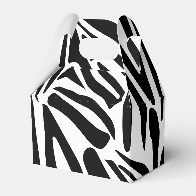 Zebra pattern favor box (Front Side)