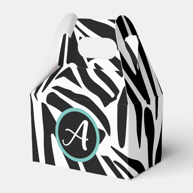 Zebra Pattern Favor Box (Front Side)