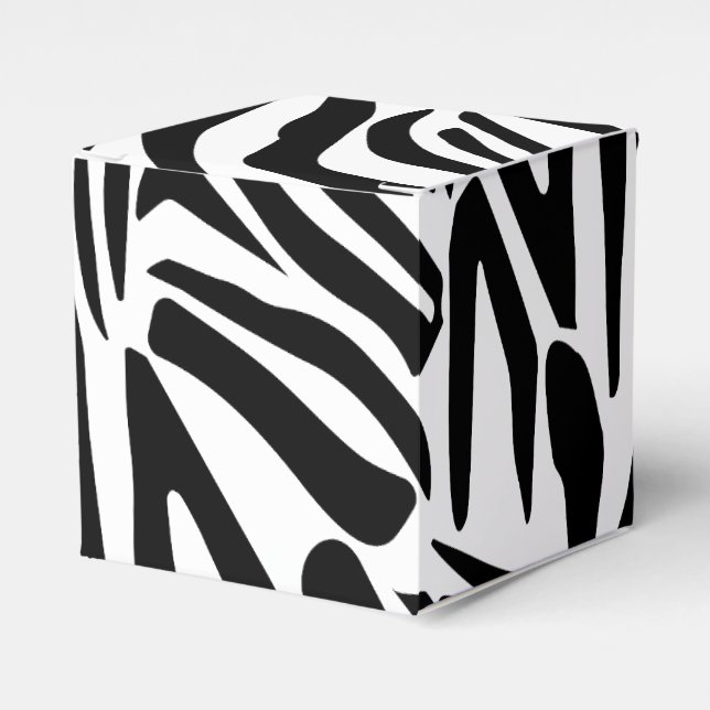 Zebra pattern favor box (Front Side)