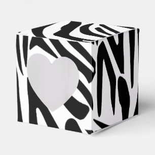 Zebra pattern favor box