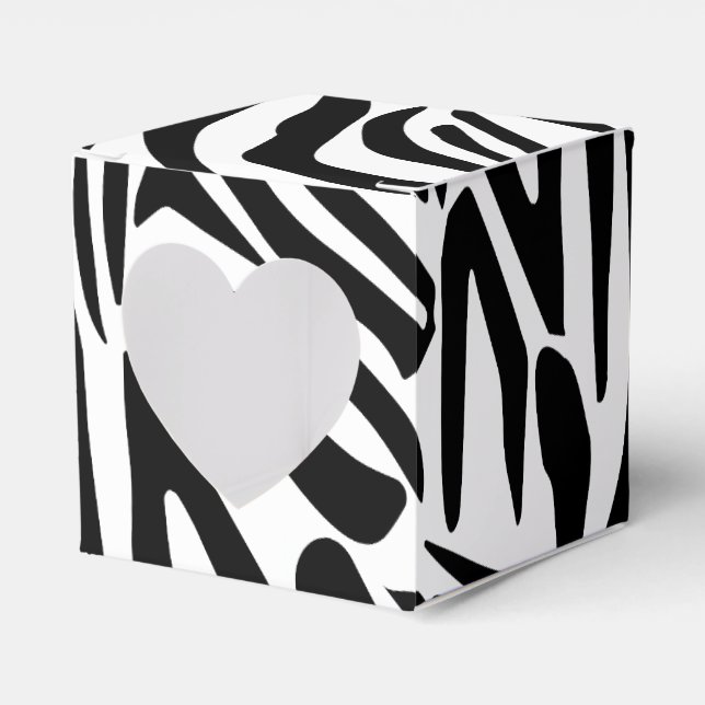 Zebra pattern favor box (Front Side)