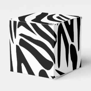 Zebra pattern favor box