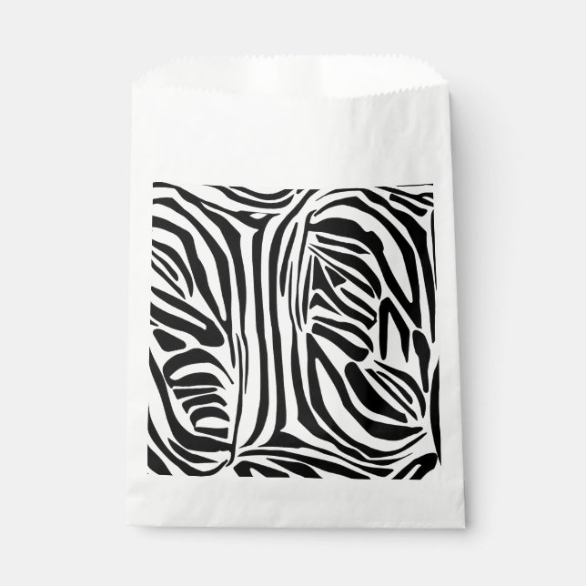 Zebra pattern favour bag (Front)