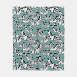 Zebra Pattern Fleece Blanket