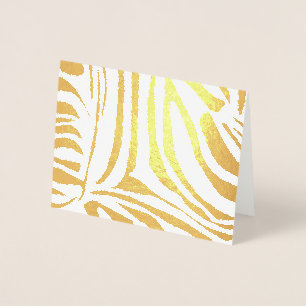 Zebra pattern foil card
