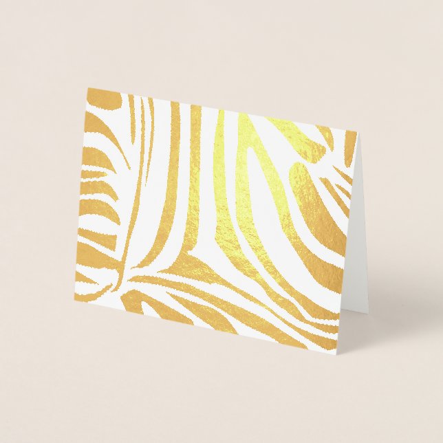 Zebra pattern foil card (Front)
