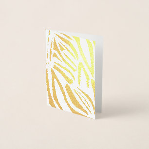 Zebra pattern foil card