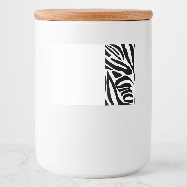 Zebra pattern food label (Front)