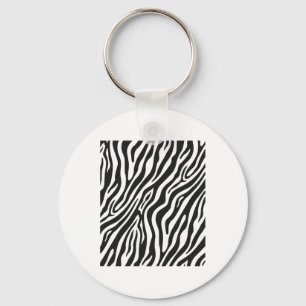 Zebra Pattern Funny Graphic Keychain