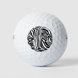 Zebra pattern golf balls