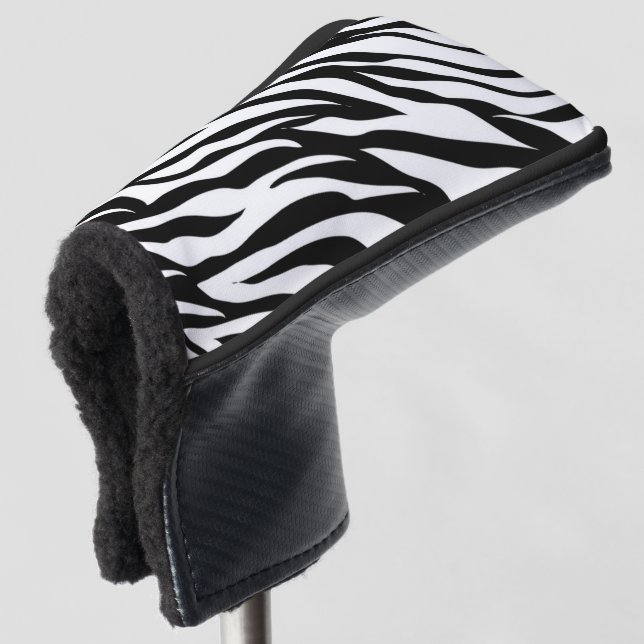 Zebra Pattern Golf Head Cover (3/4 Front)