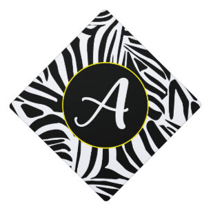 Zebra Pattern Graduation Cap Topper
