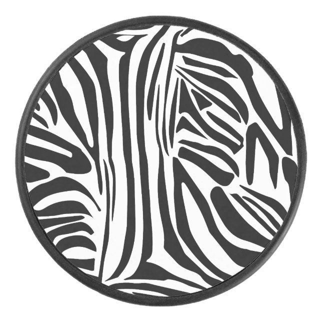 Zebra pattern hockey puck (Front)