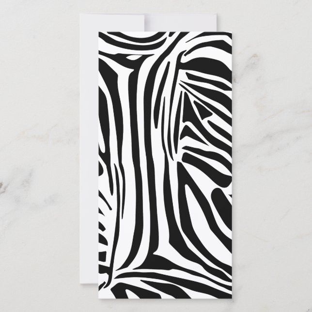 Zebra pattern holiday card (Front)